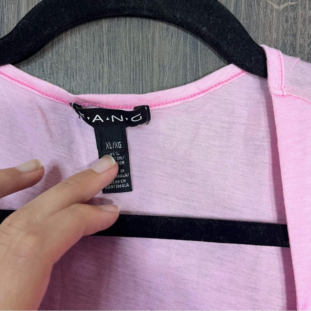1💙2/$40💙Fang Vintage Y2k Short Sleeved Tie Detail Top Size XL - Picture 8 of 15
